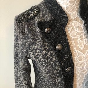 GRAY military  soft cardigan